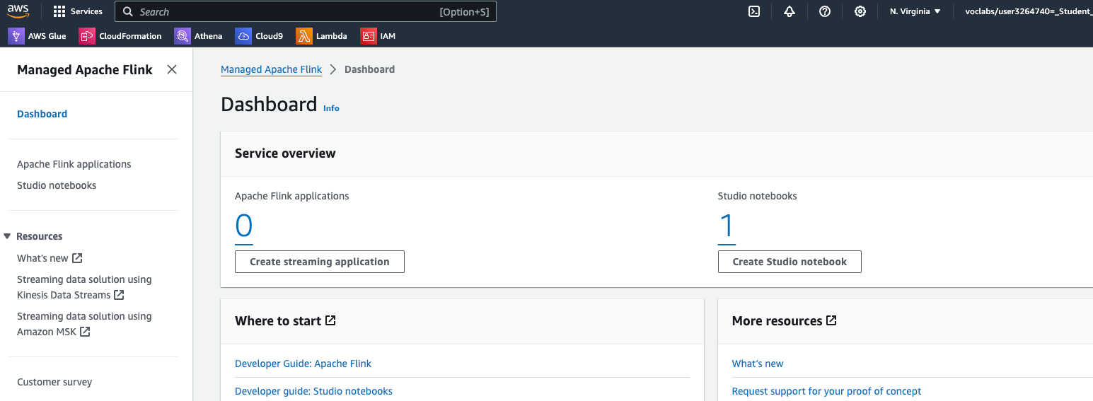 kinesis dashboard